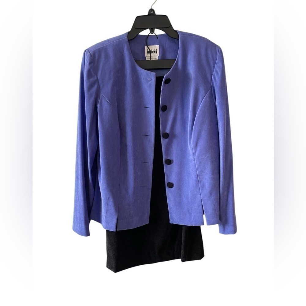 Leslie Fay Vintage Purple Skirt Suit Set | 2-Piece Jacket & Skirt Size 12